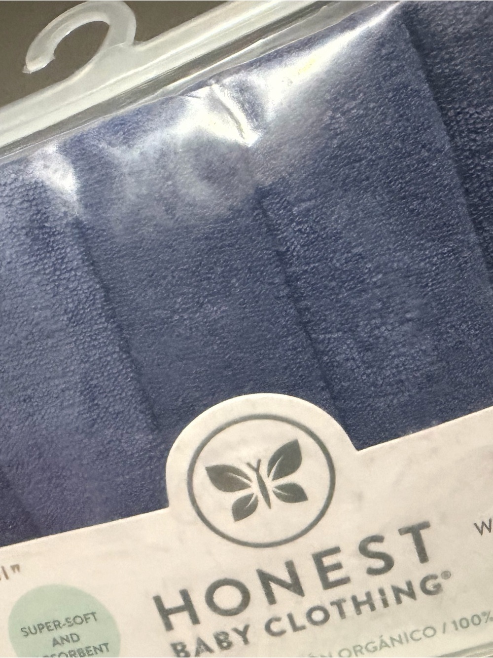 The Honest Company Navy Baby Bath Towel - Soft Cotton